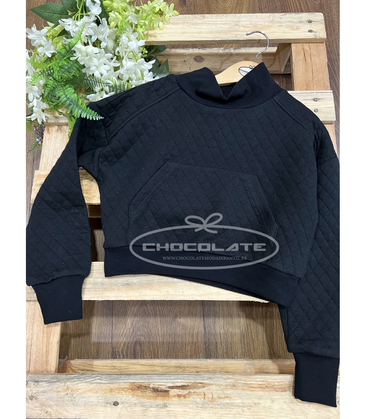 Sudadera negra para niña
