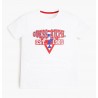 Camiseta niño blanca logo rojo y azul de Guess kids