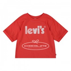 Camiseta corta naranja de Levis kids para niña