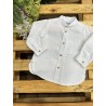 Camisa lino blanco para niño de Cocote
