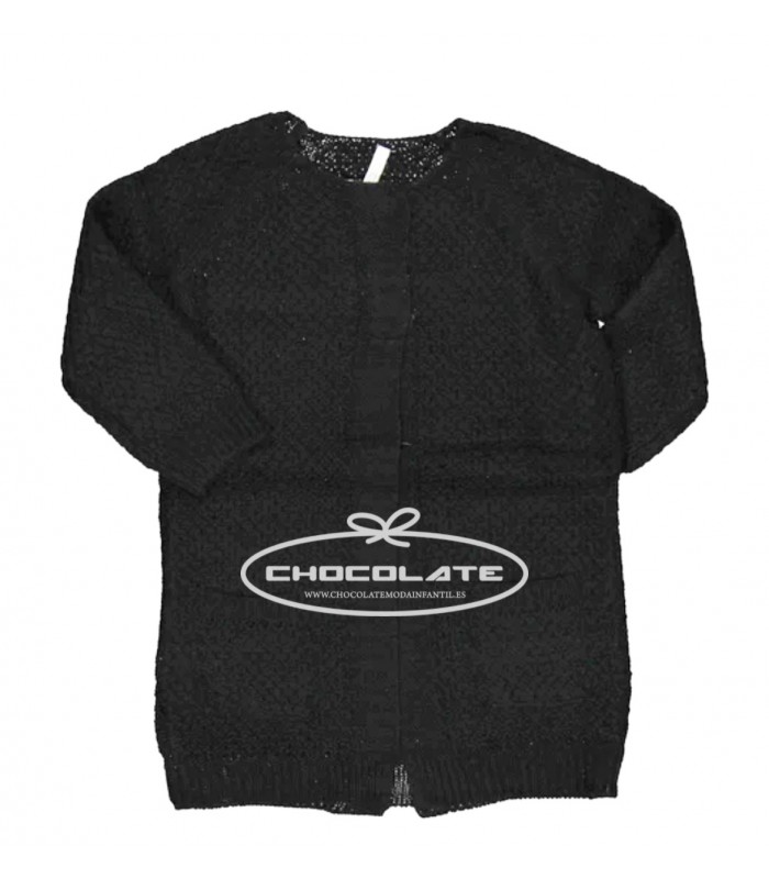 Abrigo de punto negro para niña |  | Outlet niña invierno