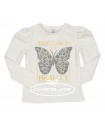 Camiseta para niña en blanco con detalle de mariposa | Preciosa cam...