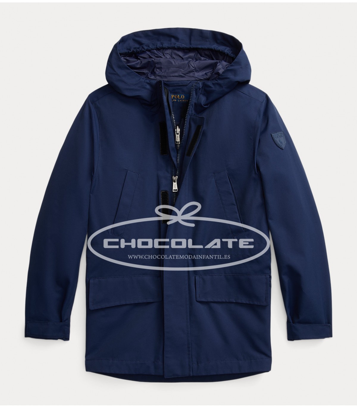 Chubasquero azul marino de Ralph Lauren para niño | Precioso chubas...