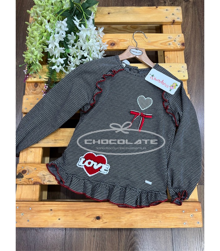 Sudadera Love de Diverdress | Sudadera para niña en tonos negro y b...