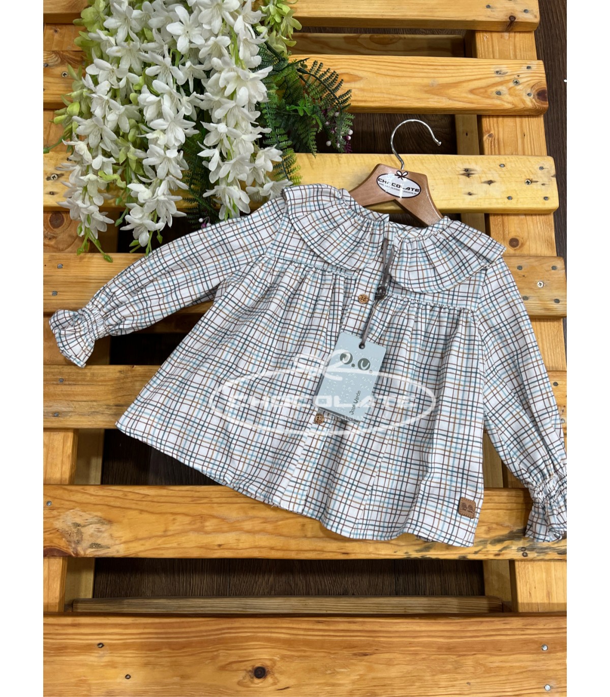 Camisa cuadros de José Varón para niña | Camisa de cuadros de José ...