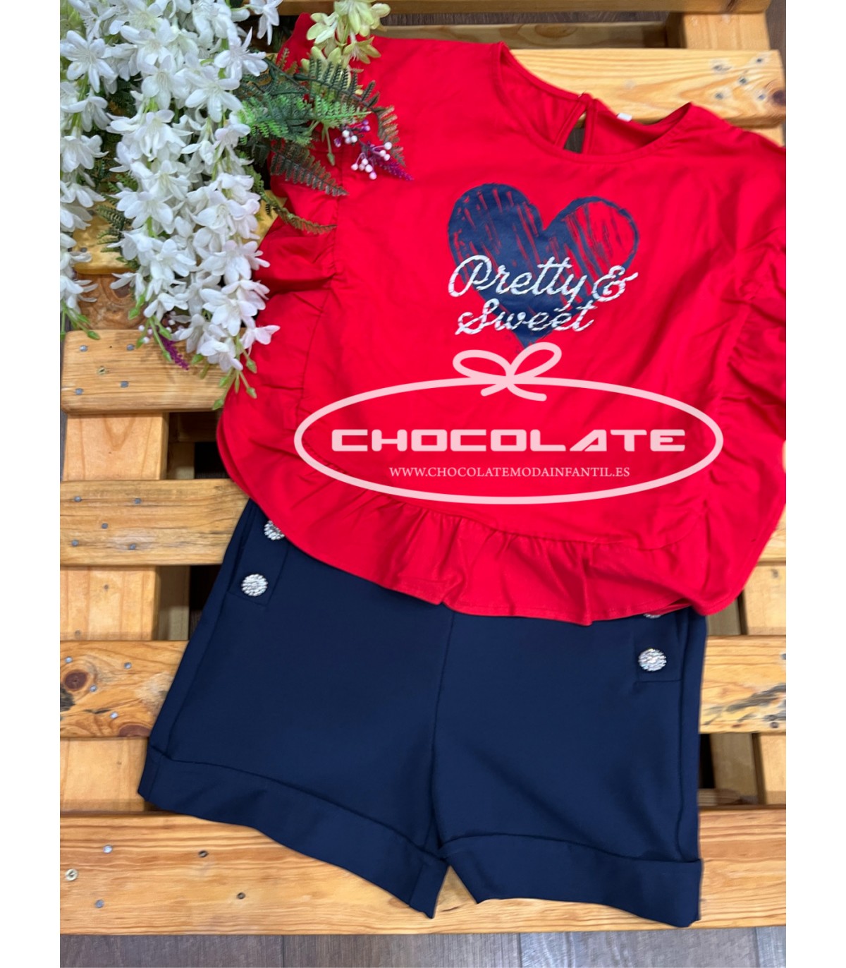 Short niña azul marino Guess | Short azul marino para niña con boto...