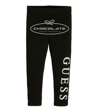 Leggin negro con logo blanco de Guess kids | Leggin para niña de la...