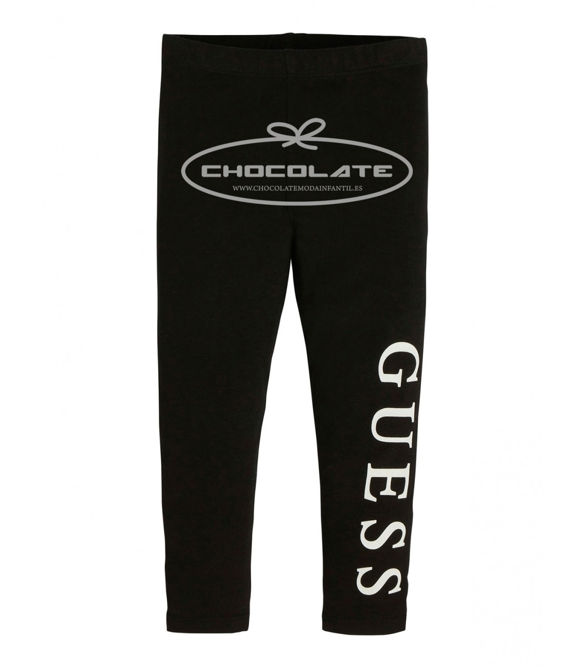 Leggin negro con logo blanco de Guess kids | Leggin para niña de la...
