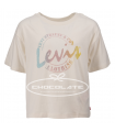Camiseta beig logo colores de Levis kids para niña