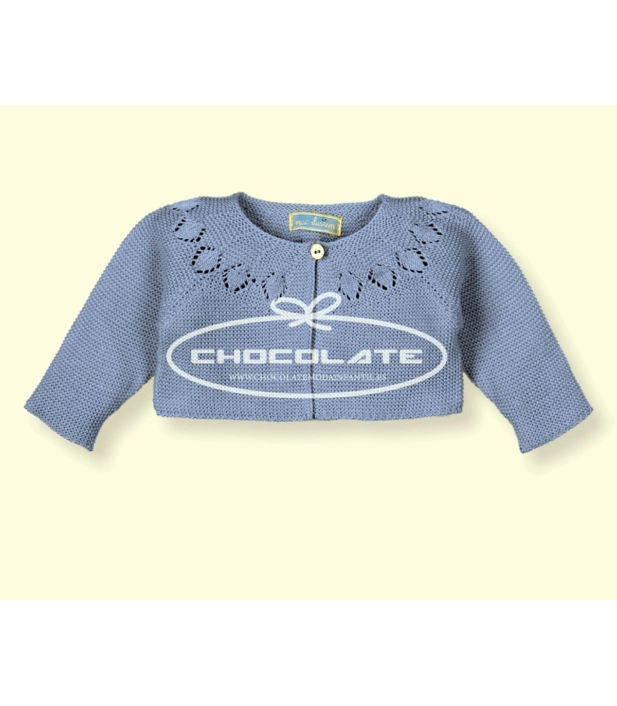 Chaqueta corta calada color azafata de Mac ilusión | Chaqueta corta...