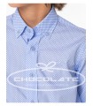 Camisa celeste con dibujo blanco de Spagnolo para niño | Camisa de ...