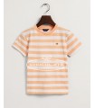 Camiseta rayas salmón de Gant para niño