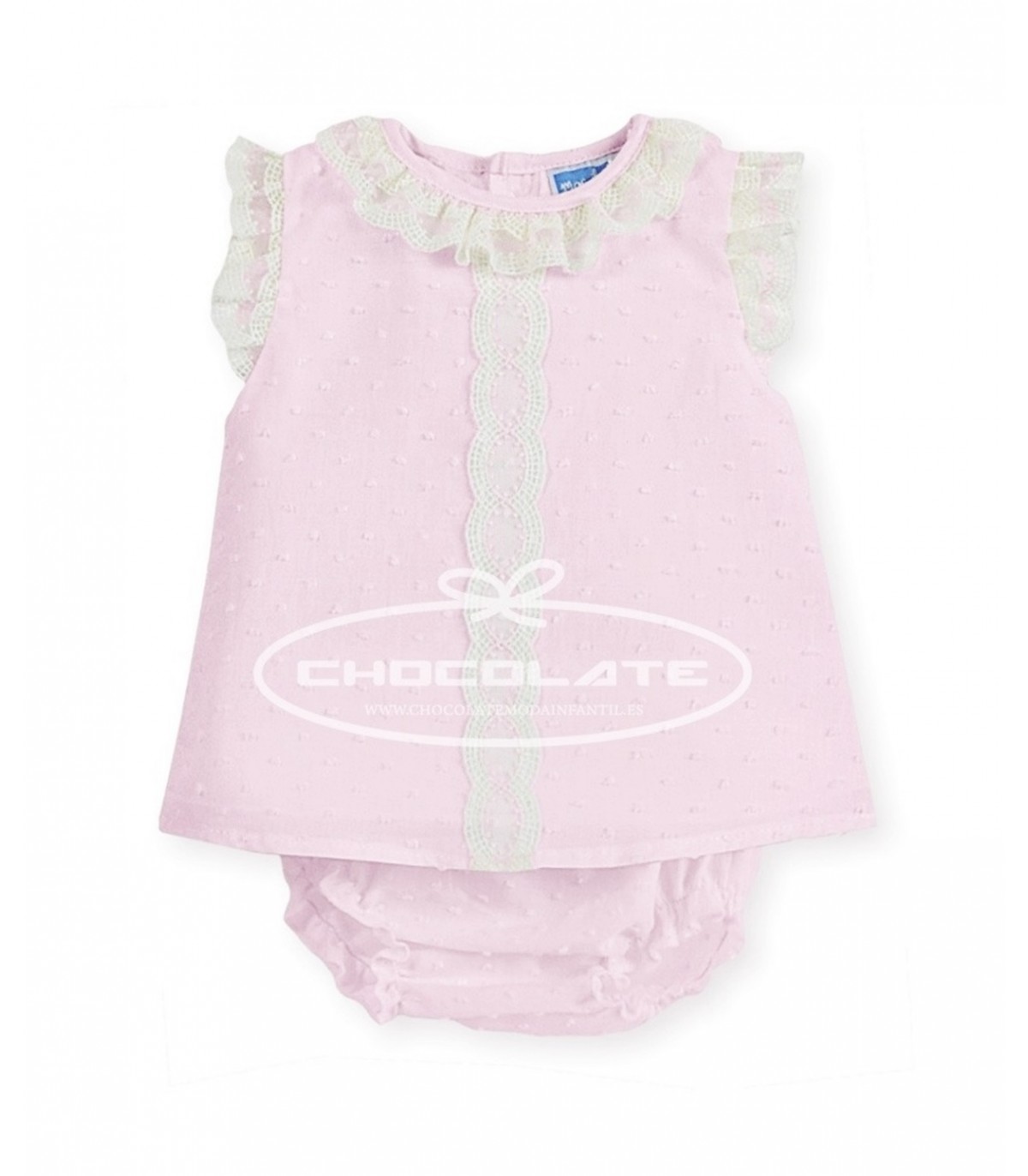 Jesusito rosa puntillas crema mac ilusión | Jesusito para bebé en u...