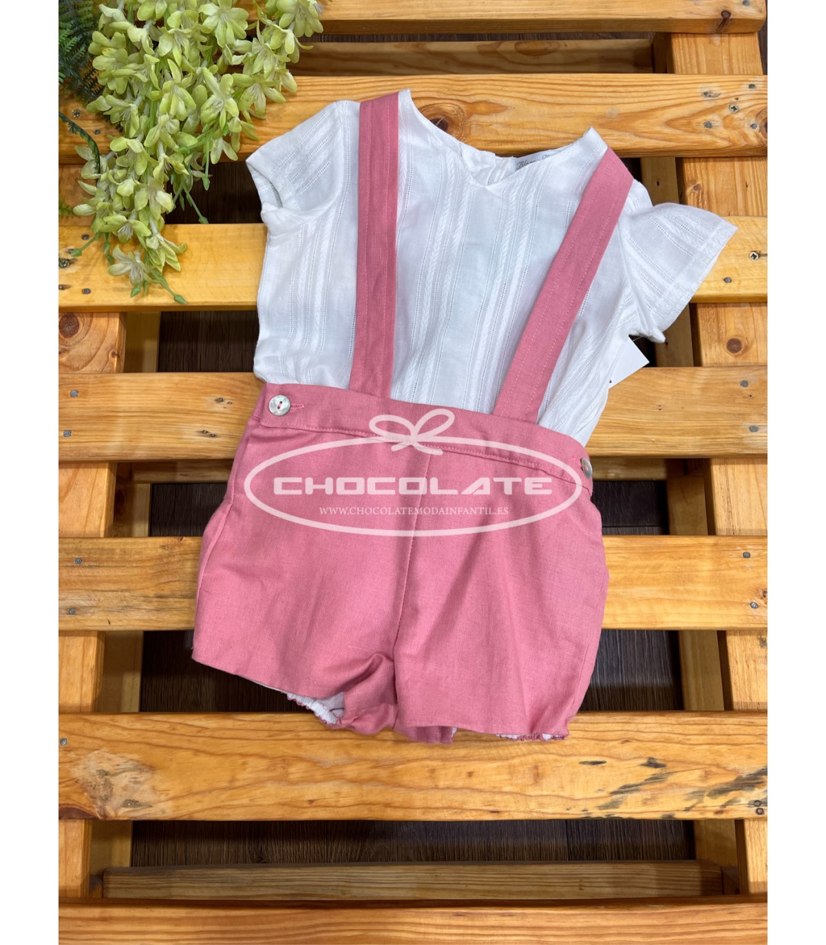 Conjunto niño blanco y rosa | Conjunto de vestir para niño formado ...