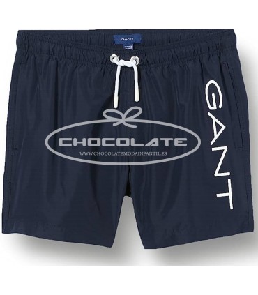 Bañador azul marino de Gant para niño | Bañador para niño de la mar...