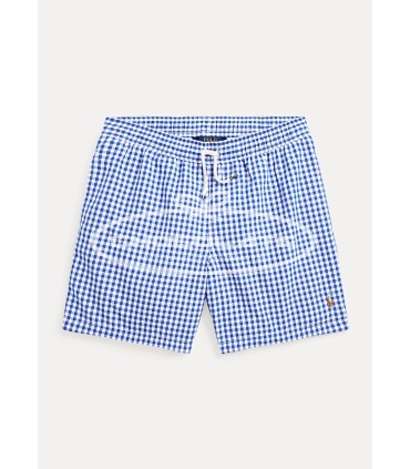 Bañador niño en vichy azul de Ralph Lauren | Bañador de Ralph Laure...