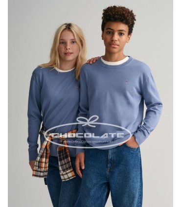 Jersey de Gant con cuello redondo en color azul | Este jersey de Ga...