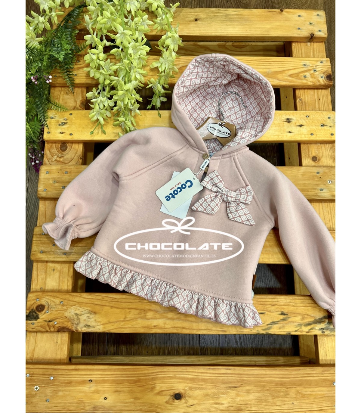 Sudadera rosa para niña de la marca Cocote | Sudadera rosa para niñ...