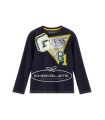 Camiseta niño manga larga azul marino Guess | Camiseta de Guess par...