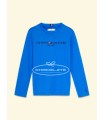 Camiseta turquesa de manga larga de Tommy Hilfiger para niño | Cami...