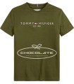 Camiseta básica verde oliva de Tommy Hilfiger para niño