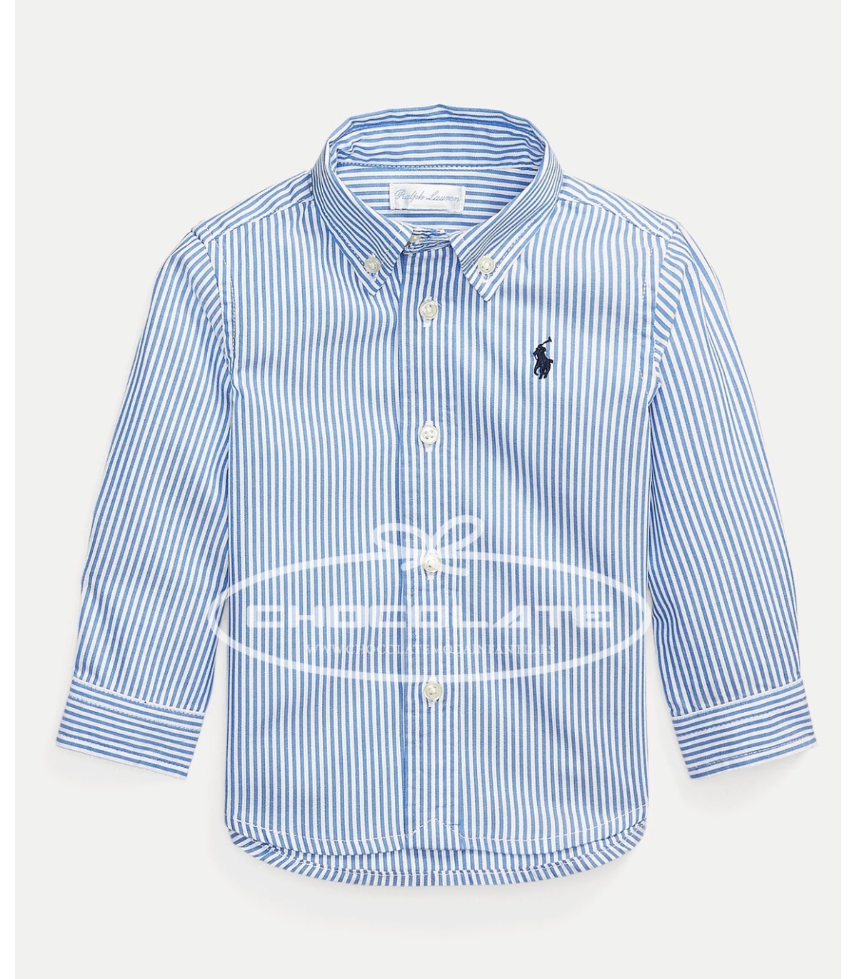 Camisa rayas azules de Ralph Lauren para bebé | Camisa para bebé ni...