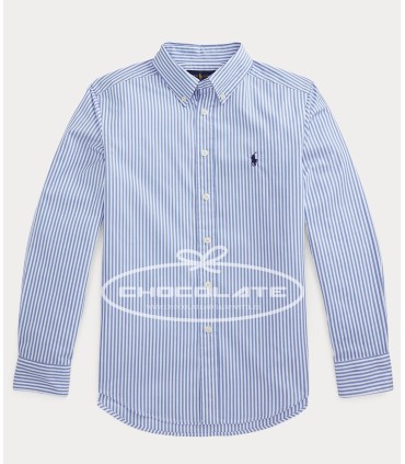 Camisa de rayas celestes de Ralph Lauren para niño | Camisa de la m...