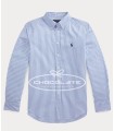 Camisa de rayas celestes de Ralph Lauren para niño | Camisa de la m...