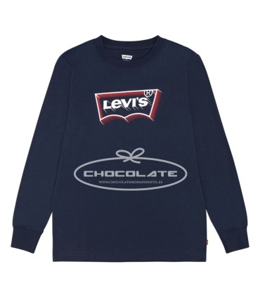 Camiseta azul marino manga larga de Levis kids para niño | Camiseta...