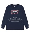 Camiseta azul marino manga larga de Levis kids para niño