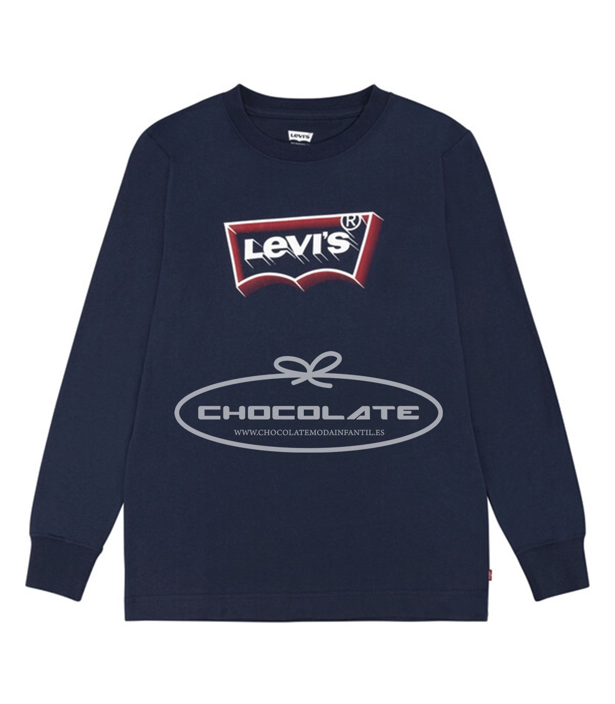 Camiseta azul marino manga larga de Levis kids para niño | Camiseta...