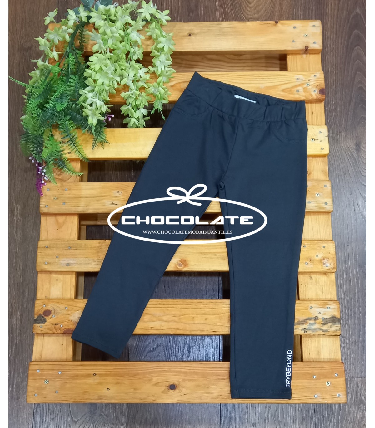 Legging gris trybeyond | Legging en color gris marengo para niña de...