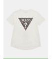 Camiseta blanca con logo de Guess kids para niña