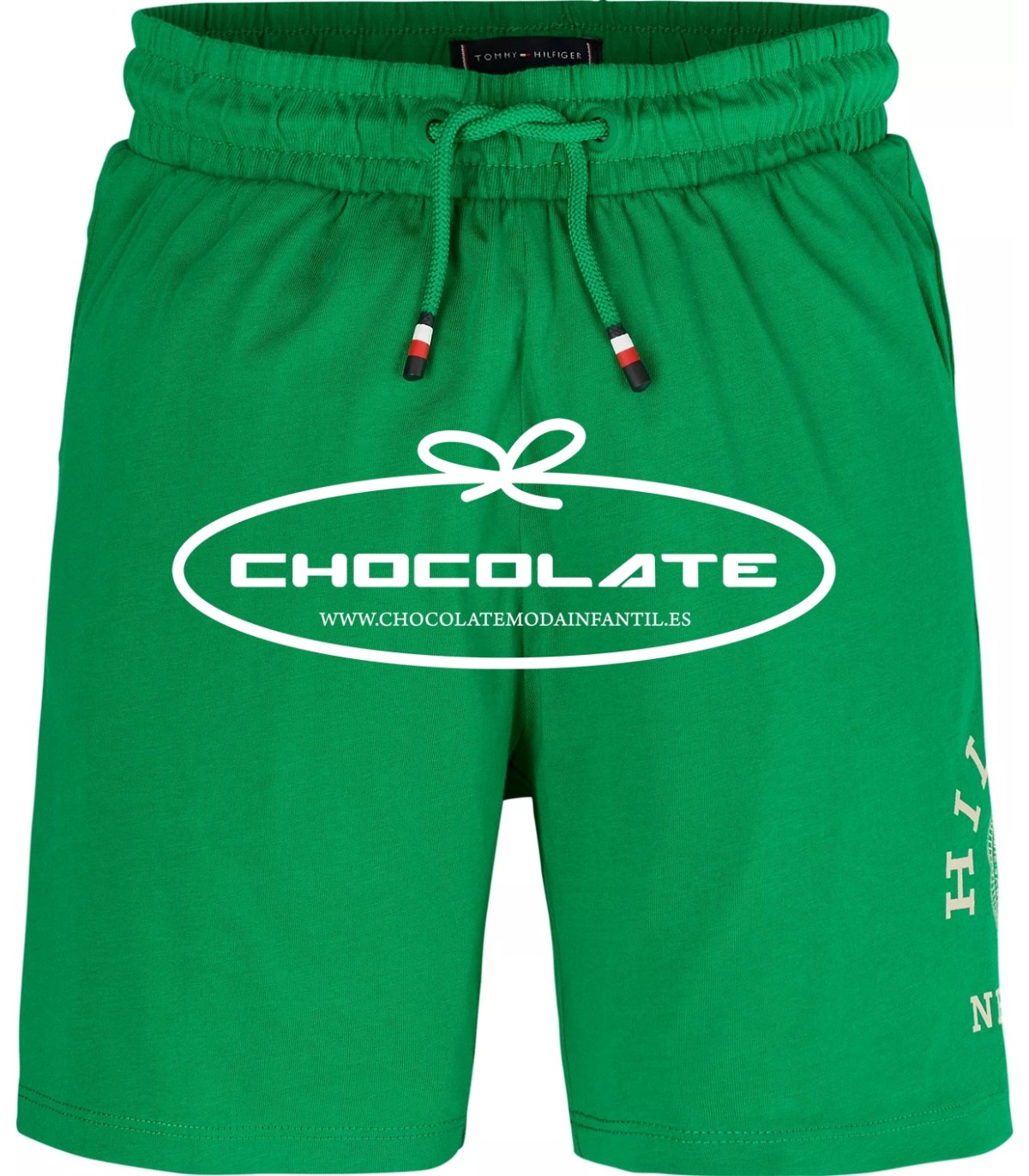 Bermuda verde de algodón de Tommy Hilfiger para niño | Bermuda depo...