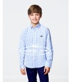 Camisa vichy azul celeste de Spagnolo para niño