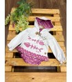 Conjunto niña sudadera blanca y fucsia de José Varón | Conjunto par...