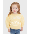 Sudadera amarilla logo flores blancas para bebé niña Levis kids