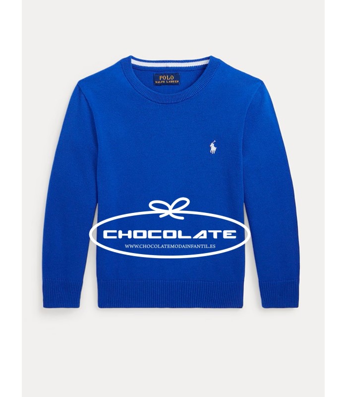Jersey azulón de Ralph Lauren para niño | Jersey básico de cuello r...