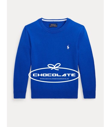 Jersey azulón de Ralph Lauren para niño | Jersey básico de cuello r...