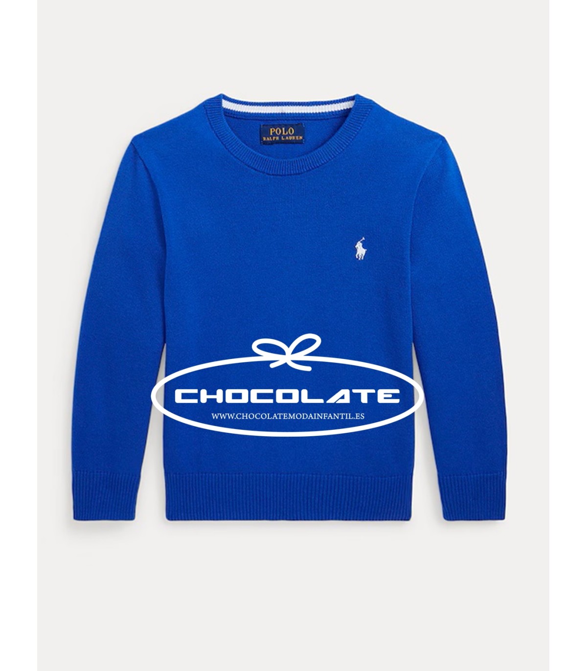 Jersey azulón de Ralph Lauren para niño | Jersey básico de cuello r...