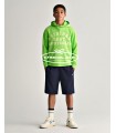Sudadera verde fluor de la marca Gant para niño