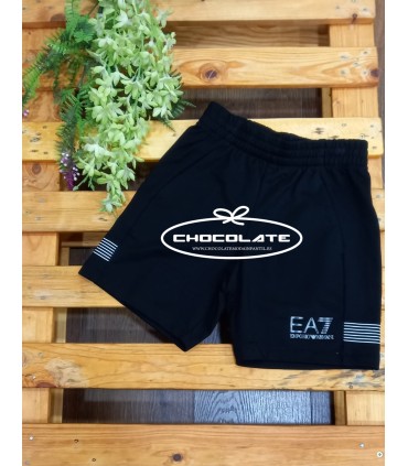 Bermuda negra para niño de EA7 Emporio Armani | Bermuda para niño e...