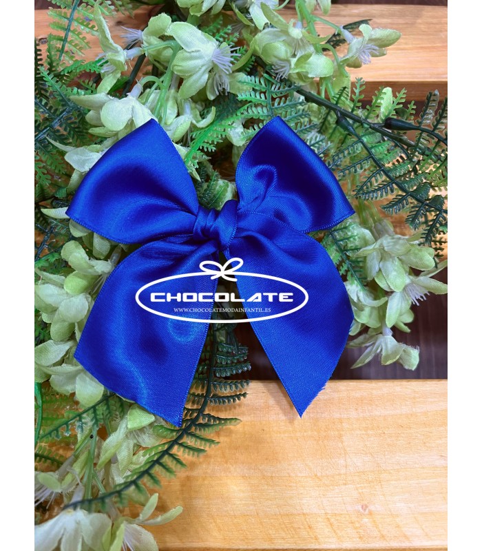 Pinza lazada en color azulón | Pinza lazada para el pelo de las niñ...