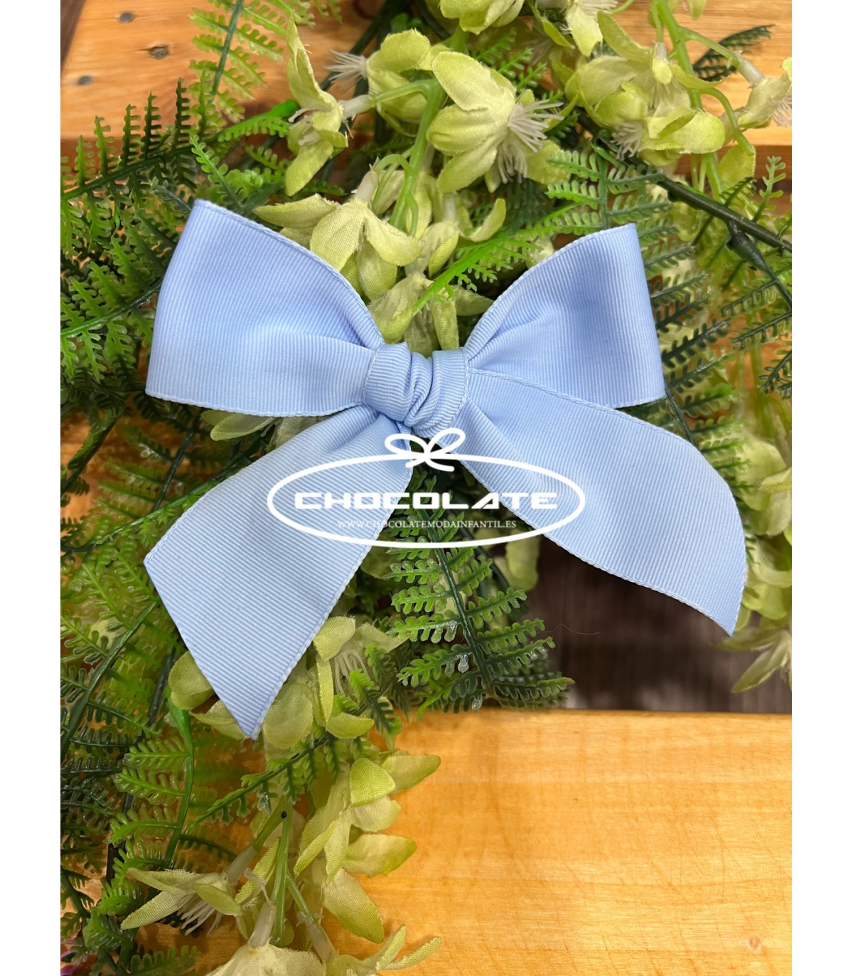 Pinza lazada azul claro para el pelo de las niñas | Pinza en forma ...