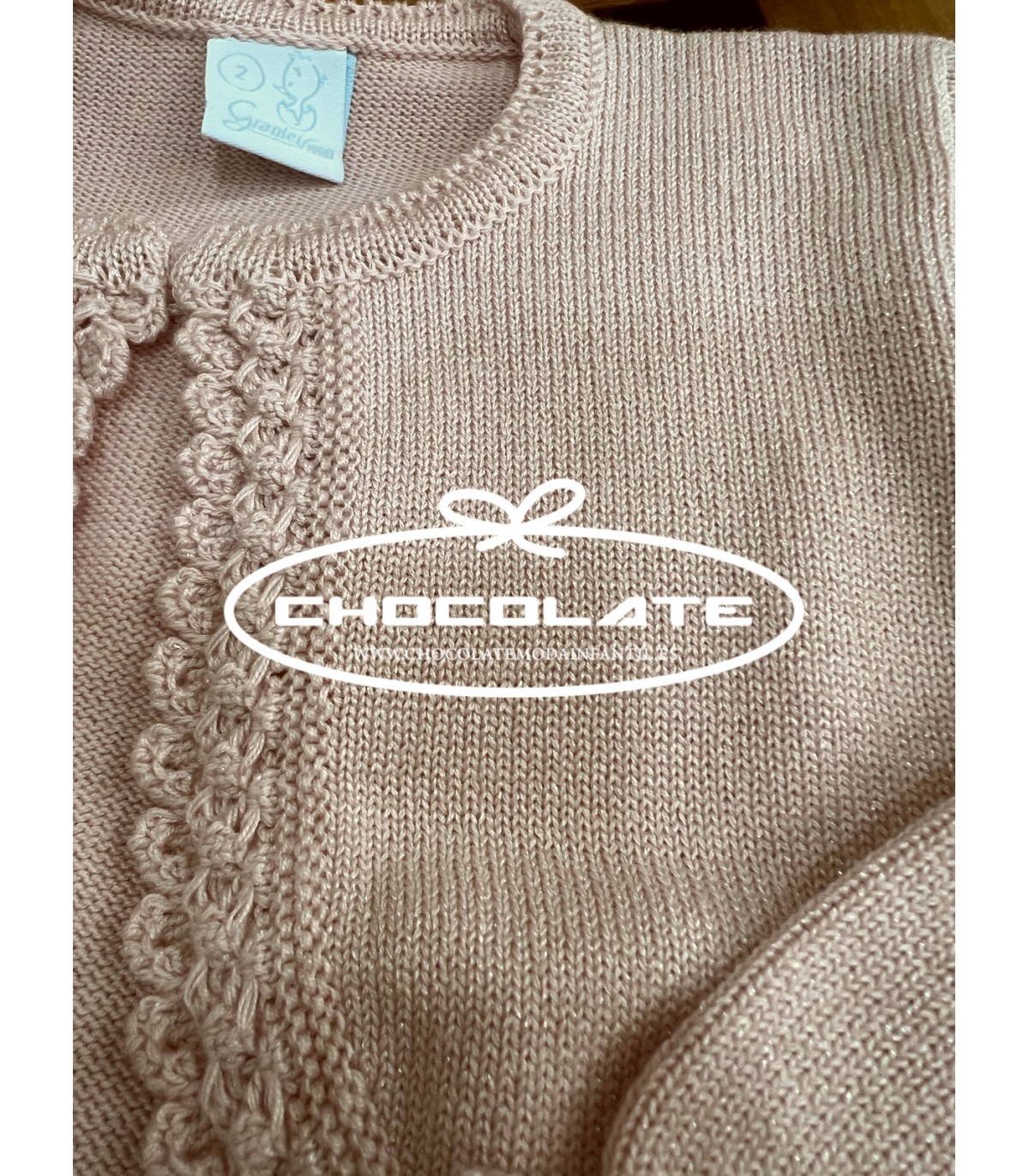 Chaqueta rosa empolvado con lurex de Granlei | Chaqueta corta en pu...