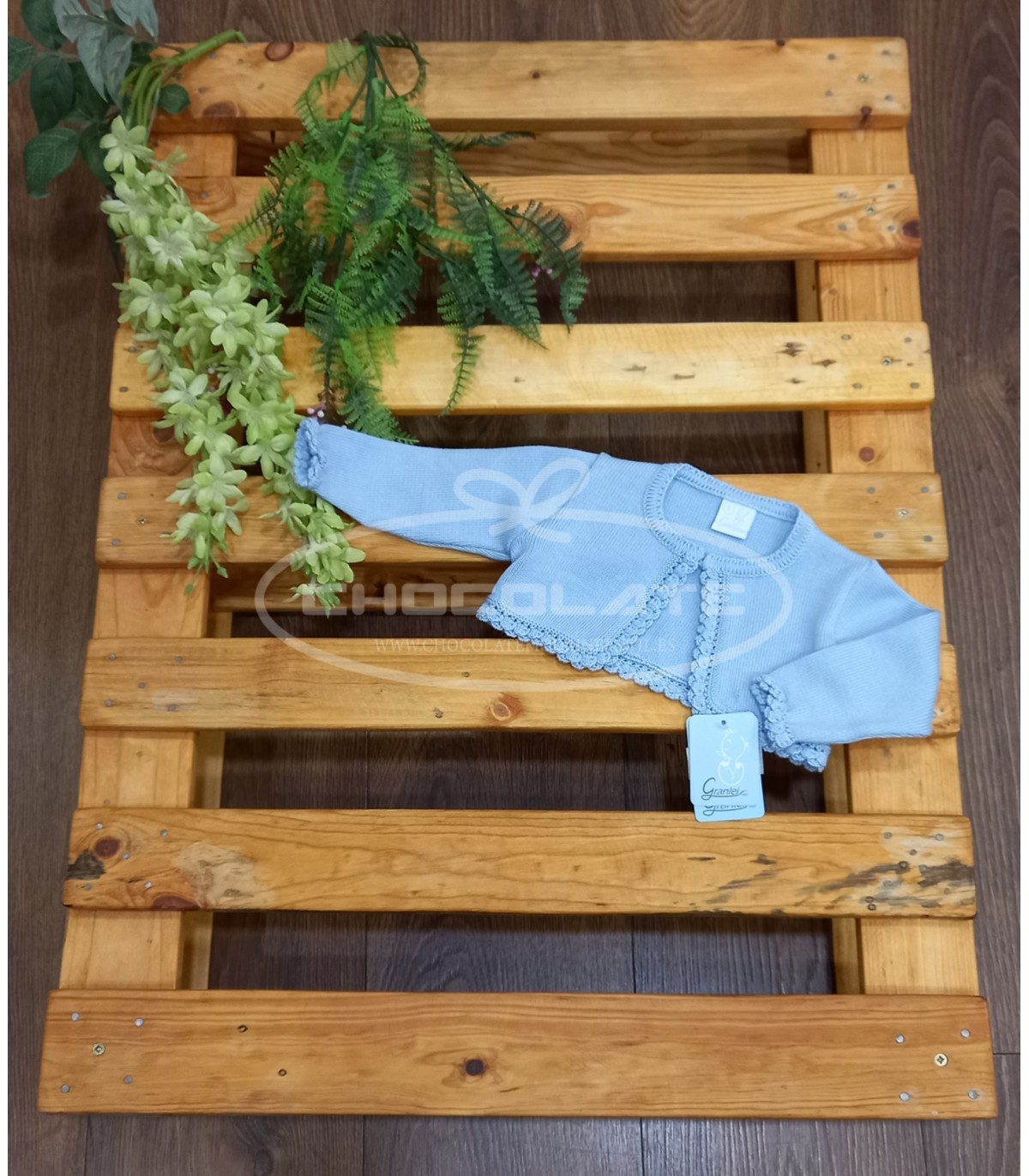 Chaqueta corta azul Granlei | Chaqueta corta de punto en color azul...