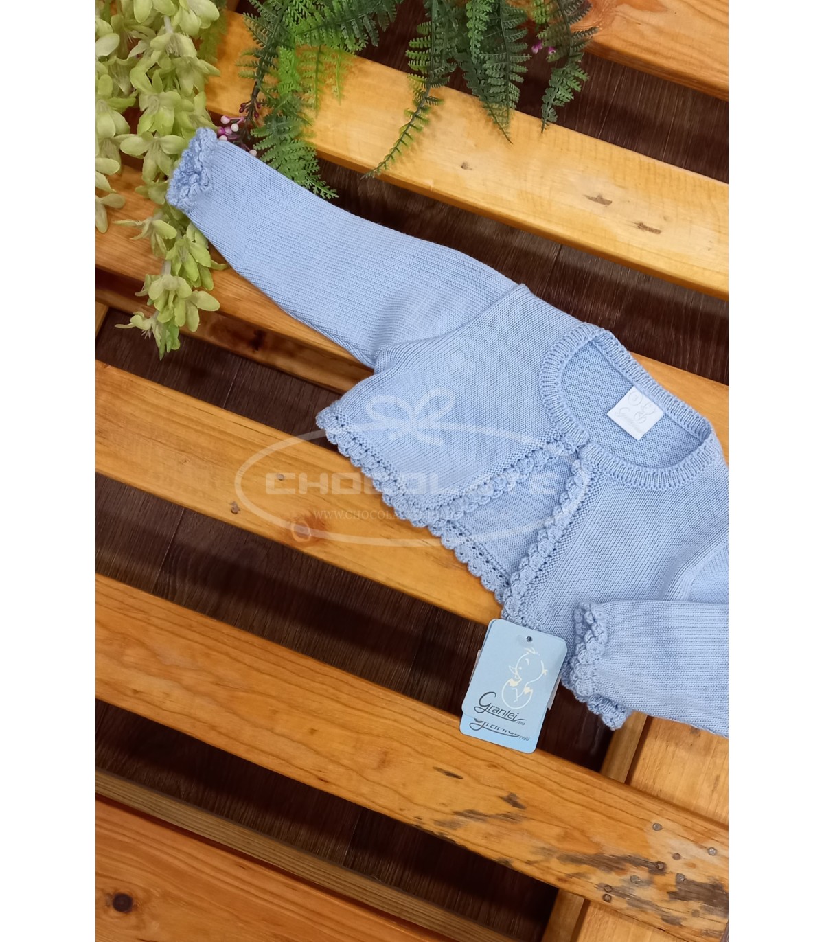 Chaqueta corta azul Granlei | Chaqueta corta de punto en color azul...