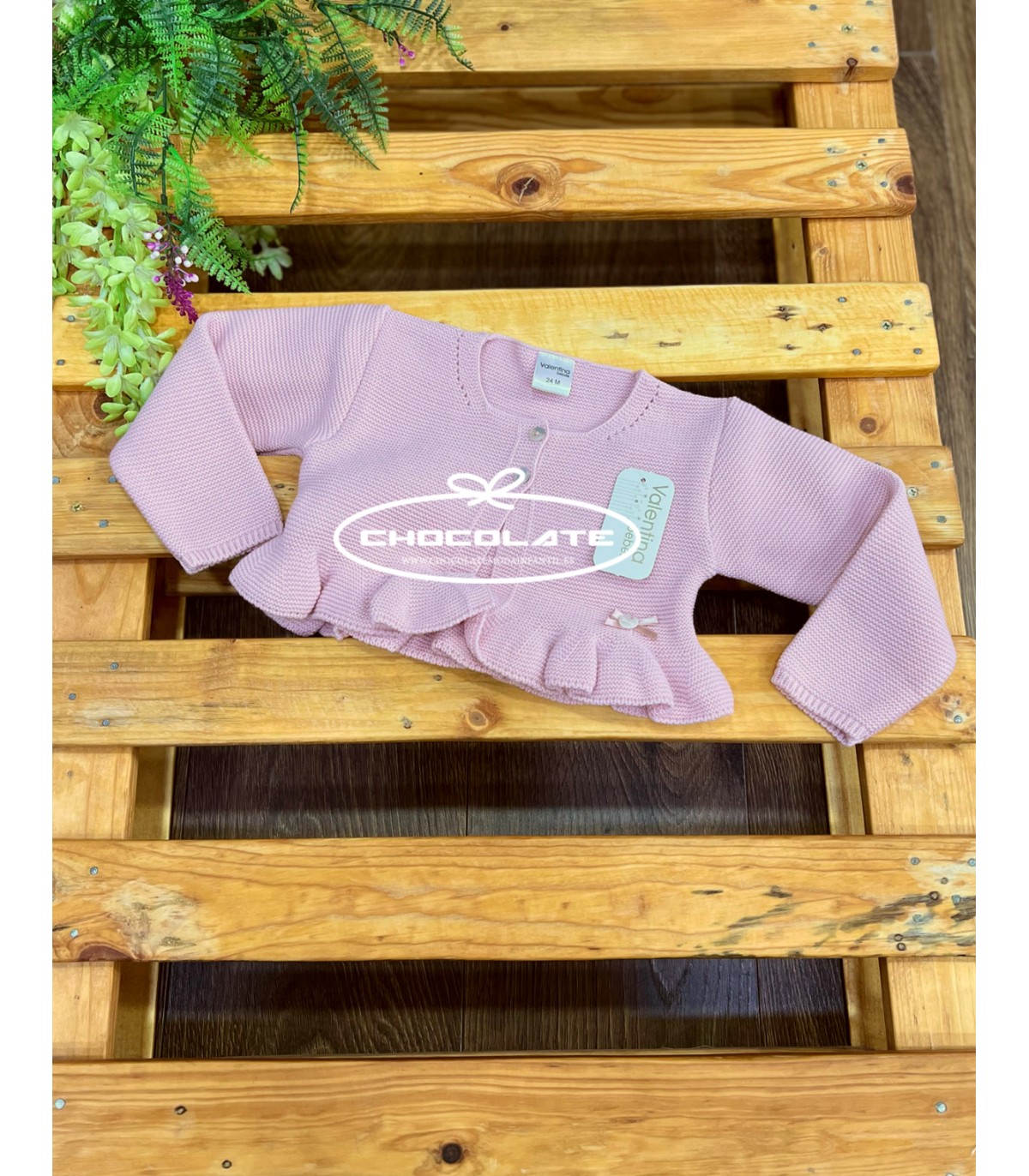 Chaqueta corta rosa empolvado de Valentina bebés | Chaqueta rosa em...