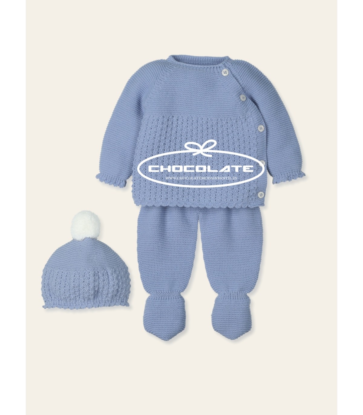 Conjunto punto azafata de Mac ilusión para bebé | Conjunto de punto...