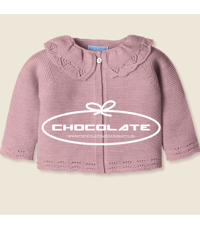 Chaqueta niña cuello volante color orquidea de Mac ilusión | Chaque...